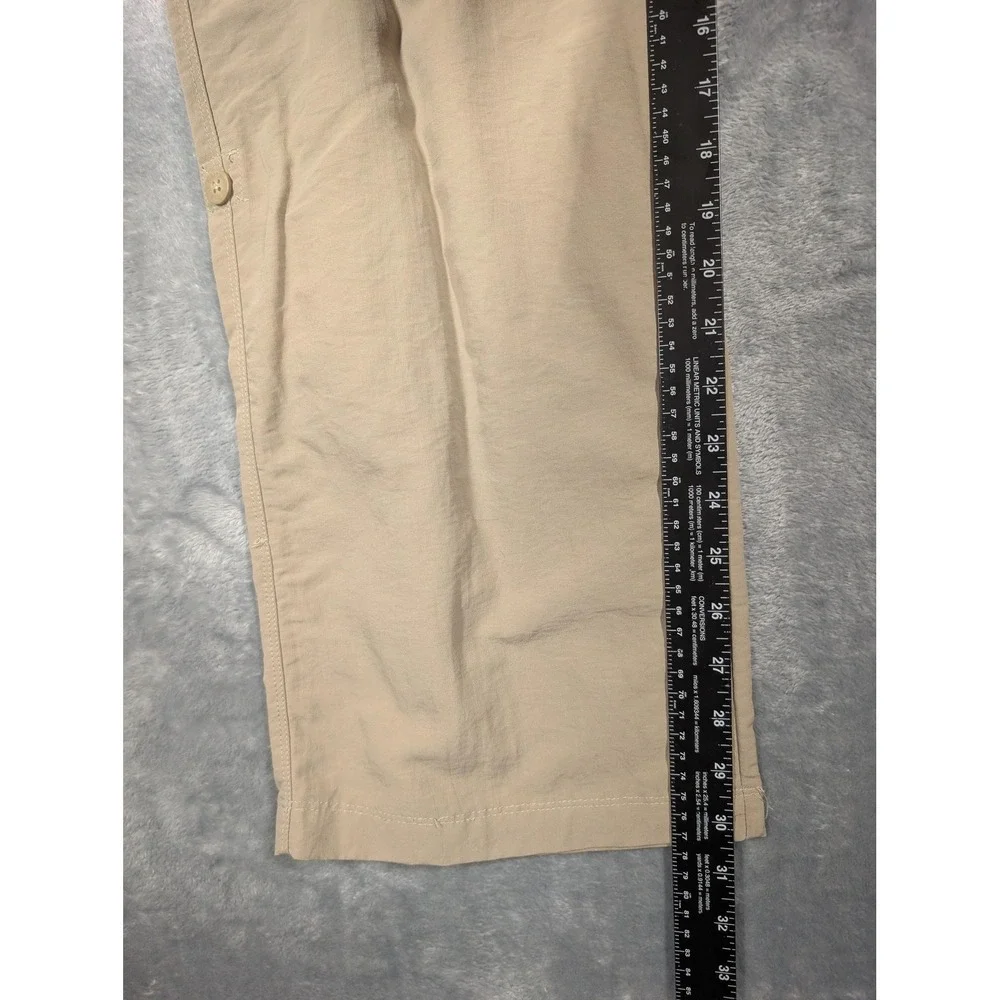 The North Face Pants Mens 36x30 Beige Nylon Hiking Outdoor Zip Pocket